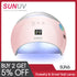 Smart Lamp Nail LED UV Lamp Dryer Metal Bottom LCD Timer Multicolors for Curing UV Gel Polish Nail Art Tools - menochic